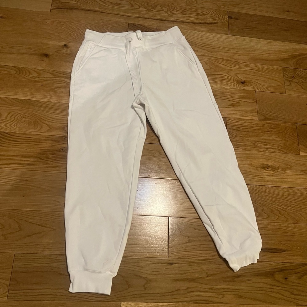 white athleta joggers
